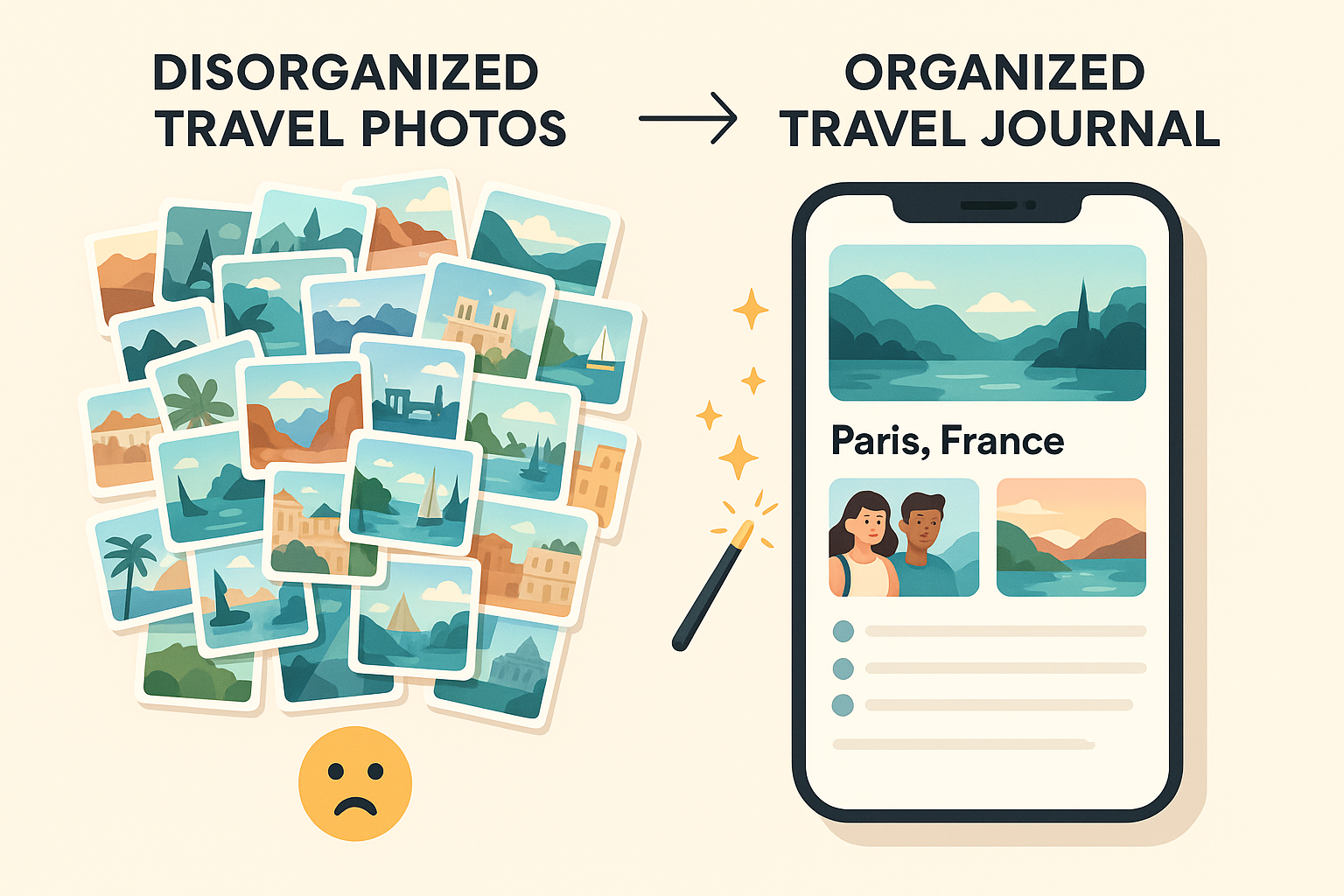 Before and after photo organization